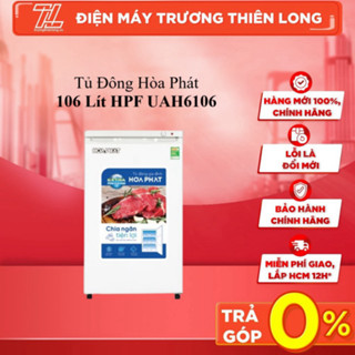 HPF UAH6106 - Tủ đông đứng Hòa Phát HPF-UAH6106 (106L, 4 Ngăn) - BẢO HÀNH CHÍNH HÃNG