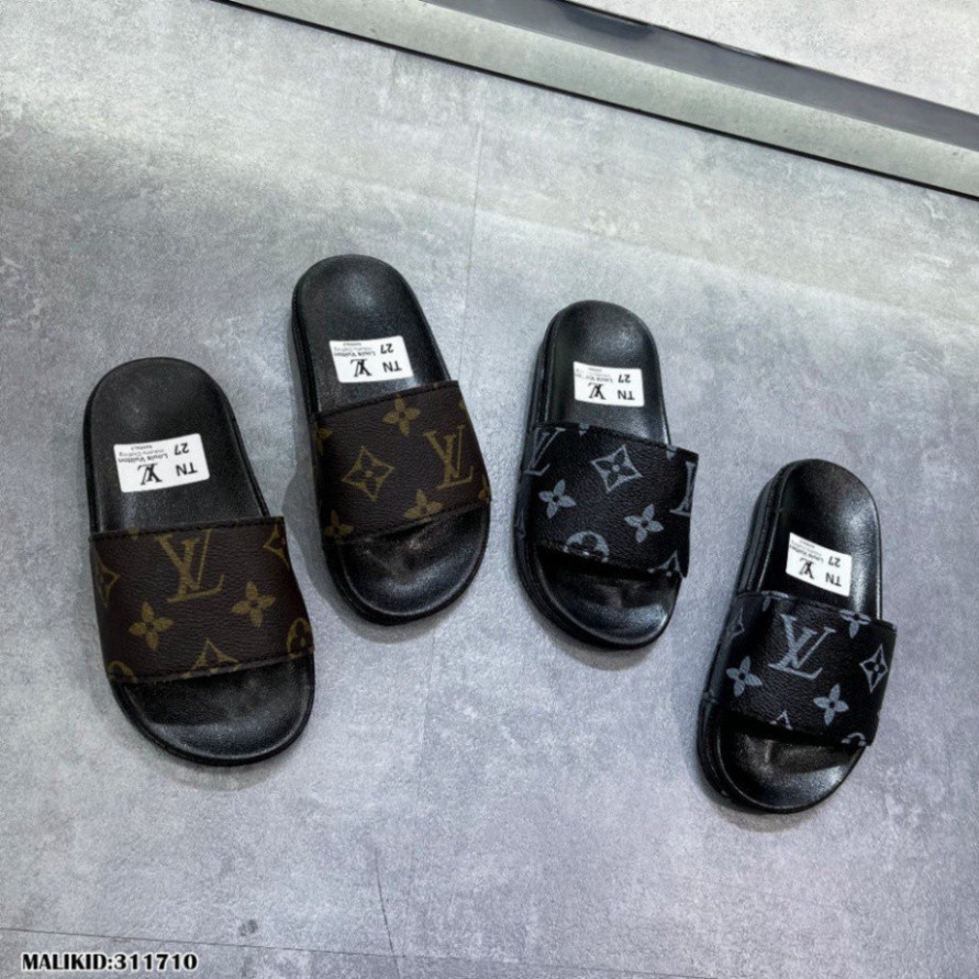Dép Lv hoa văn cho bé trai và gái,mới nhất 2024 size 25-35