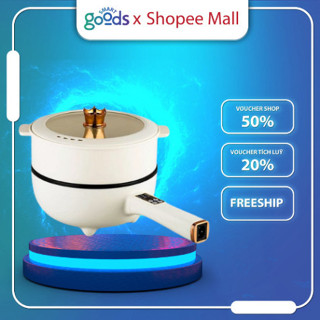 Chảo Điện Đa Năng Chống Dính Size 26Cm Dung tích 3L, Nồi Lẩu Đa Năng 2 Tầng Kèm Giá Hấp Tiện Dụng 6 Chế Độ