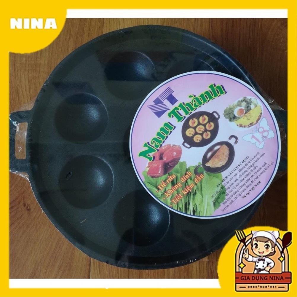 Khuôn bánh khọt gang chống dính Cao cấp 7 lỗ, 8 lỗ, 10 lỗ, 12 lỗ