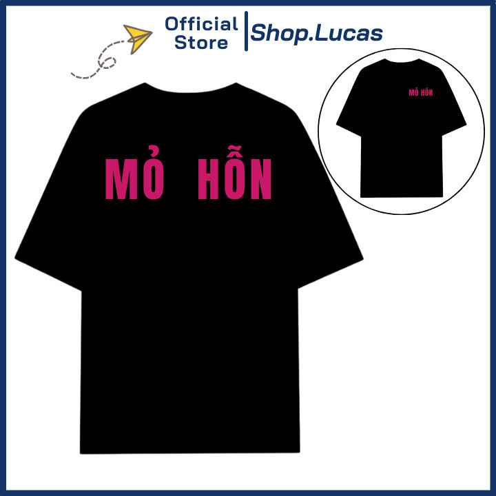 AP Áo Thun In Chữ MỎ HỖN Hài Hước Unisex Nam Nữ Form Rộng UT