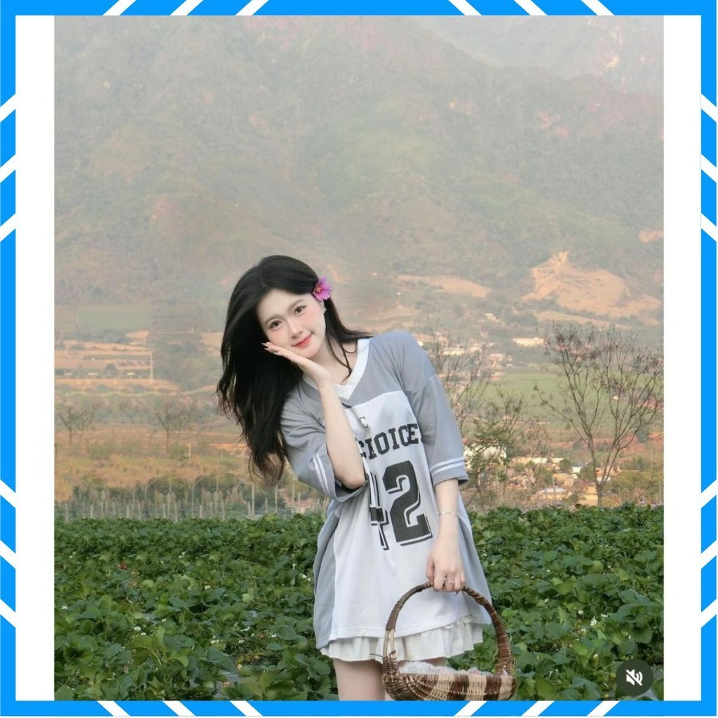 Áo thun phom rộng unisex nam nữ cổ tim BADCHOICE42