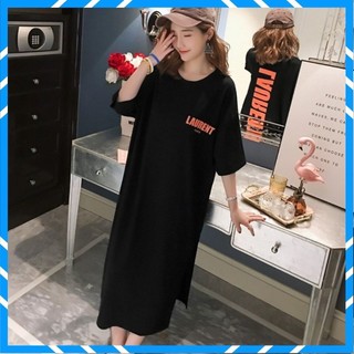Váy Cotton LAURENT From Rộng Dáng Dài Có Size Tới 75Kg Bầu Mặc Siêu Xinh