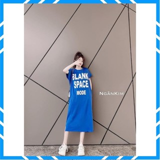 Đầm suông - Váy suông BLANK from rộng, Thiết Kế Phối Chữ Dễ Thương