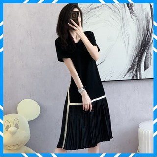 Váy Thiết Kế Đuôi Cá Dập Ly Chất Cotton Mát Mịn From Rộng Mặc Thoải Mãi Chất mềm Mại