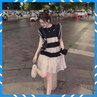 Váy , Đầm nữ babydoll 2 lớp cánh tiên bèo  tone màu nhẹ nhàng dành cho các nàng diện đi Phố