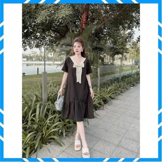 Váy , Đầm Babydol Đũi Cổ Ren Đuôi Cá Sang Chảnh Thích Hợp Đi Làm, Đi Chơi, Dự Tiệc