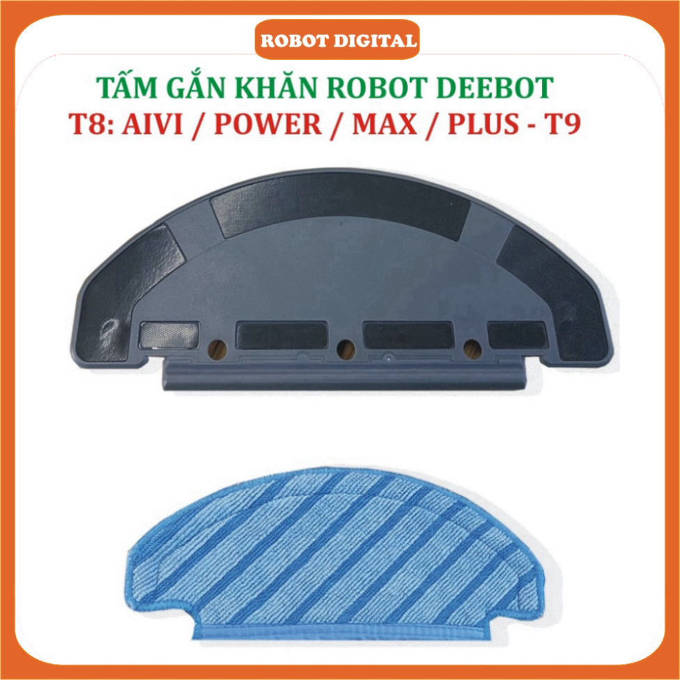 Đế gắn khăn lau cho robot hút bụi Ecovac T8 Aivi, T8 Power, T8 Max, T8 Aivi Plus, N8 Pro, T9 -.