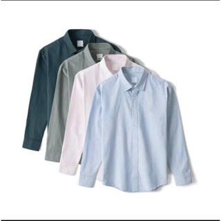 Áo sơ mi oxford dáng regular họa tiết kẻ sọc basic