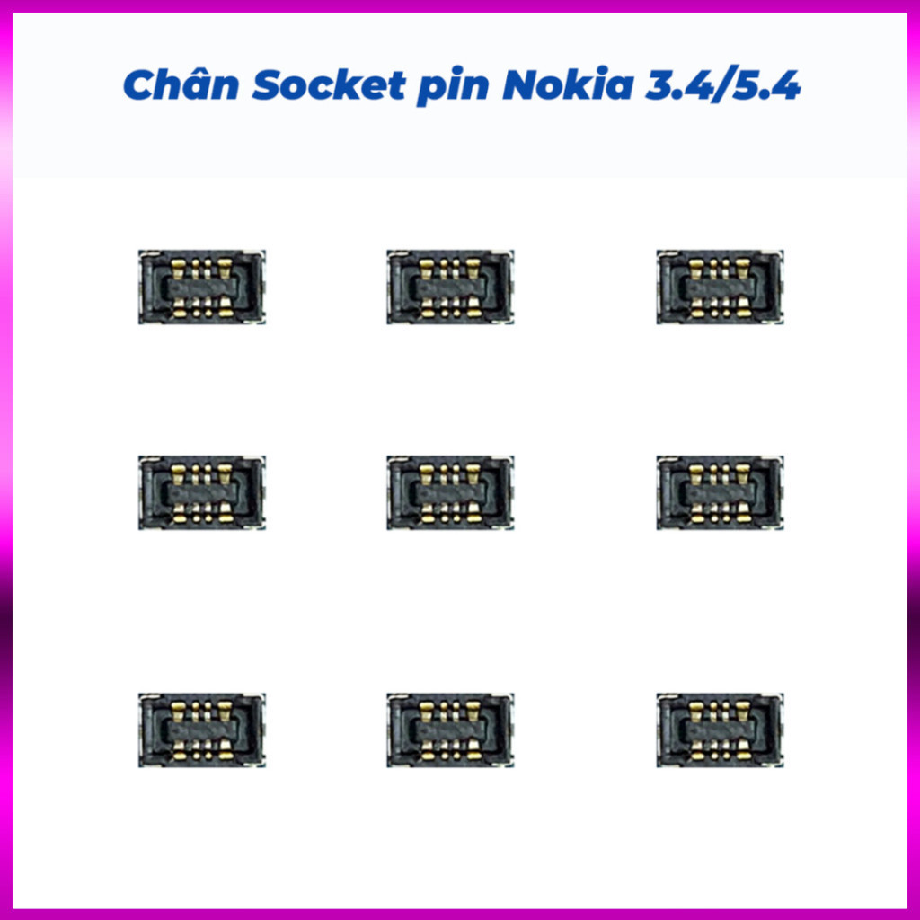 Chân socket pin trên main nokia 3.4, 5.4 ,đang cập nhập