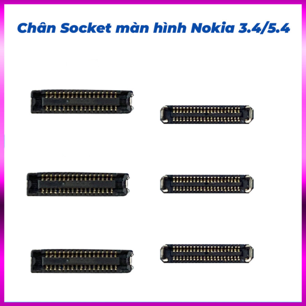 Bộ 2 chân socket màn hình trên main nokia 3.4, nokia 5.4 ,đang cập nhập