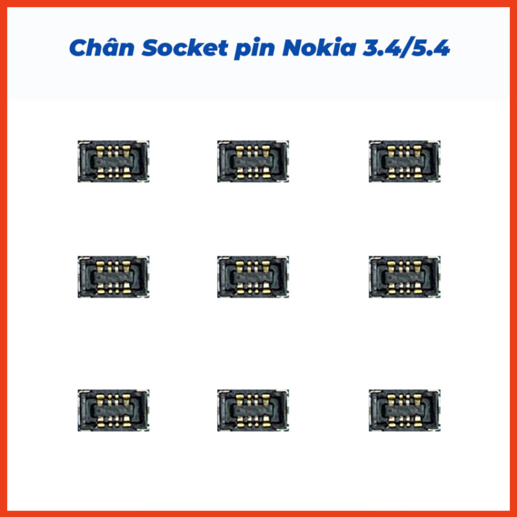 Chân socket pin trên main nokia 3.4, 5.4 ,đang cập nhập