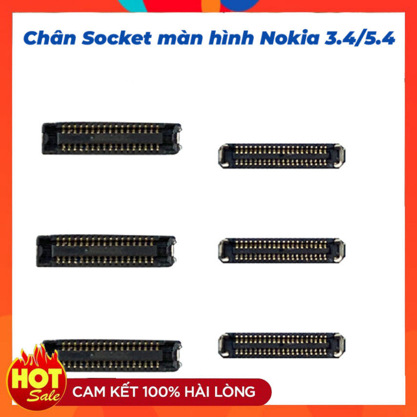 Bộ 2 chân socket màn hình trên main nokia 3.4, nokia 5.4 ,sẵn hàng tại shop