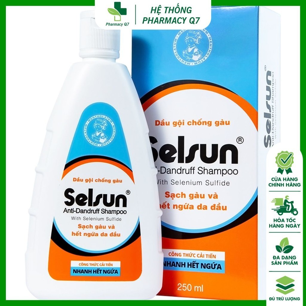 (Chai to Maximum) 250ml Dầu gội Selsun /dầu gội Sensun chai lớn 250ml ngừa gàu và ngứa da đầu