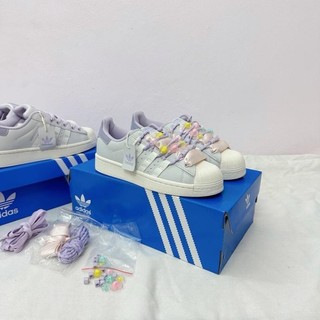 Giày sneaker super  purple Lights grey off white bản cao cấp kèm dây charm