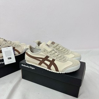 Giày sneaker onisuka tiger Mexico 66 Vintage Beige Suede Brown bản cao cấp full bill box