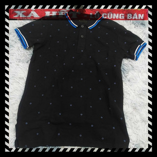 NGHỈ BÁN XẢ HÀNG Q32 ĐEN - Áo Polo Nam cổ bẻ ( Chấm bi - ĐEN ) chất thoáng khí thoải mái vải cotton trơn BASIC - ẢNH THẬ