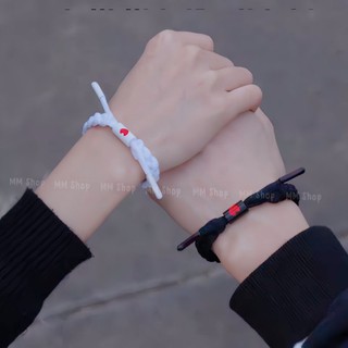 Vòng tay cặp đôi trái tim phong cách thể thao cho nam và nữ