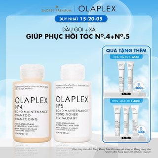 Dầu gội giúp phục hồi tóc Olaplex No.4 100ml + Dầu xả phục hồi tóc Olaplex No.5 100ml