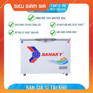 Chính hãng  VH-2899W1 - Tủ đông SANAKY VH-2899W1 220 lít - 1 NGĂN ĐÔNG 1 NGĂN MÁT, DÀN LẠNH ĐỒNG, MIỄN PHÍ GIAO HÀNG HCM