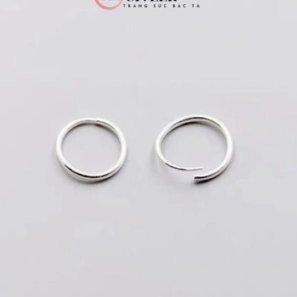 Khuyên tai bạc nữ  hình tròn bạc ta - KIM KIM HƯNG STORE