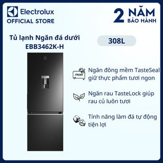 Tủ lạnh Electrolux Inverter ngăn đá dưới có ngăn đông mềm 308 lít - EBB3462K-H