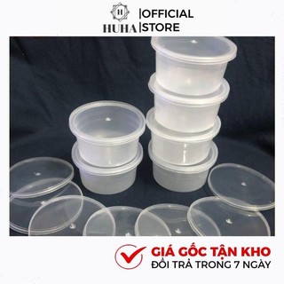 Hũ hộp làm caramen, hủ hộp bánh flan, khuôn làm bánh flan có nắp bằng nhựa 100% huha