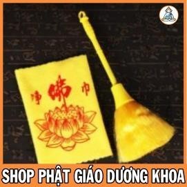 Khăn lau bàn thờ Hoa Sen 18cm*33cm(lau tượng,Phật...)