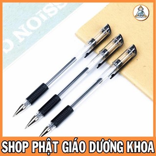 Bút chép kinh_Bút bi viết chữ đẹp ngòi 0.5mm mực Gel có nắp mực đen.
