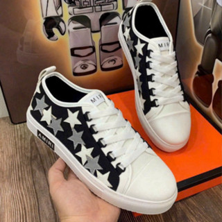  Giày Nam Amiri Sao Da Form Canvas Giày thể thao sneaker nam nữ amiri canvas thêu ngôi sao da 