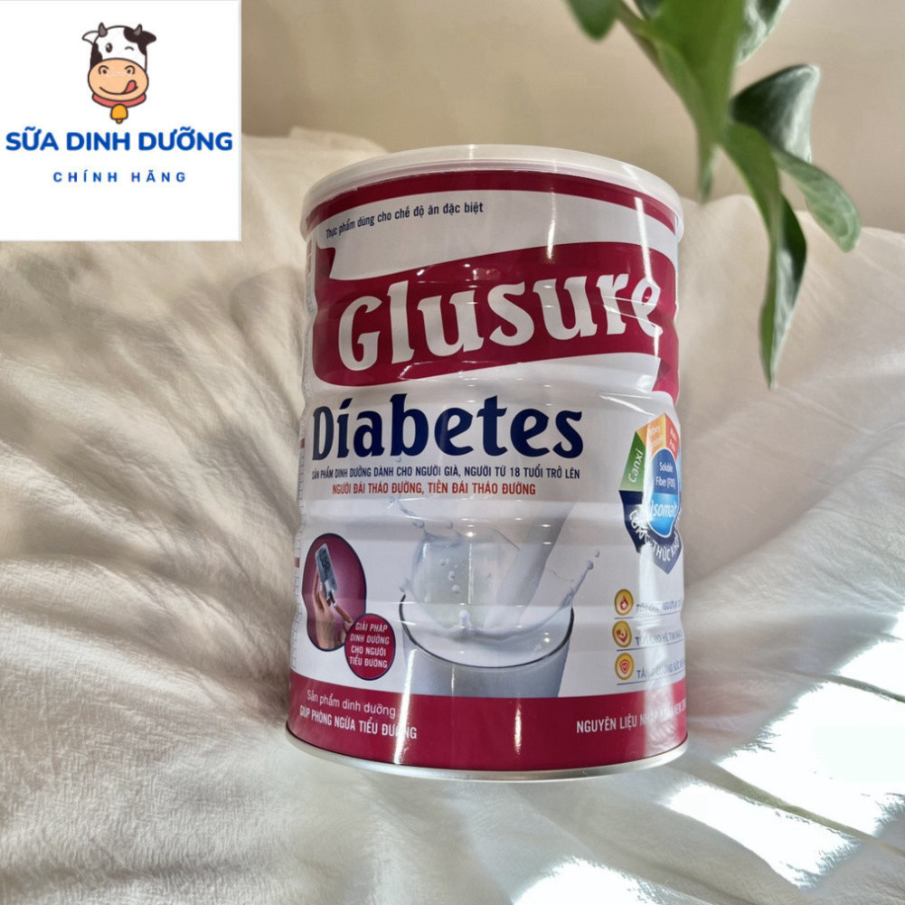Sữa tiểu đường Glusure Diabetes 900g, Sữa cho người tiểu đường, Tiểu đường thai kỳ, Mỡ máu, Đái tháo đường