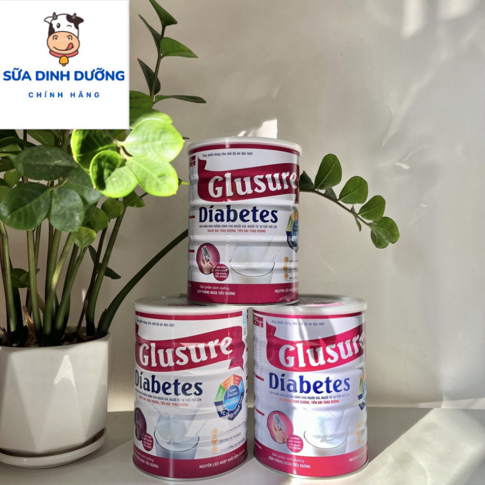 Sữa tiểu đường Glusure Diabetes 900g, Sữa cho người tiểu đường, Tiểu đường thai kỳ, Mỡ máu, Đái tháo đường