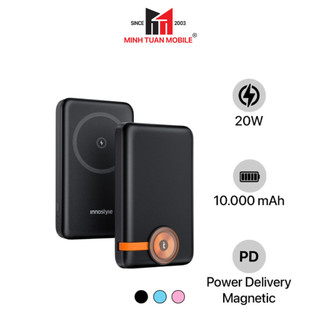 Pin sạc dự phòng innostyle 10.000 mah 20w powermag duo 2 in 1 iw202