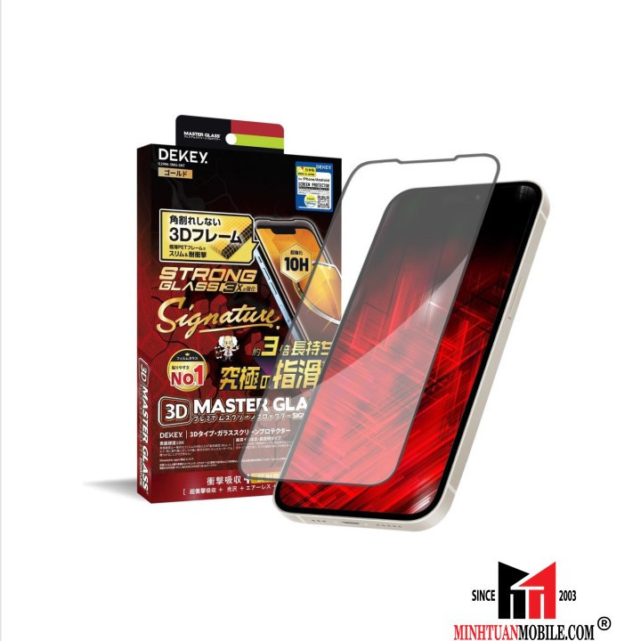 Cường lực Dekey Signature iPhone Các Dòng (có viền)