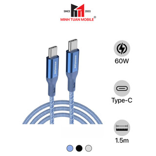 Cáp type c to c innostyle powerflex 1.5m 60w icc150al