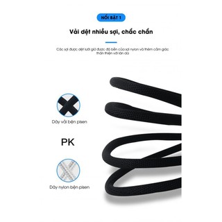 Cáp sạc usb-a 2.4a braided 1,2m- fast pro - AL17