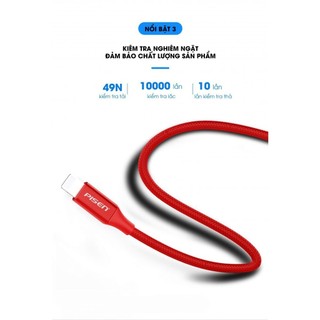 Cáp sạc usb-a 2.4a braided 1,2m- fast pro - AL17