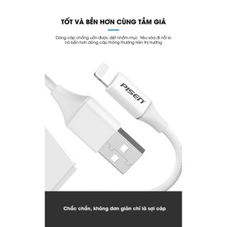 Cáp sạc usb-a 2.4a braided 1,2m- fast pro - AL17