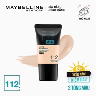 [Quà tặng] Kem Nền Mịn Nhẹ Kiềm Dầu Fit Me Dạng Mini tuýp Maybelline New York Matte + Poreless 112: 5ml