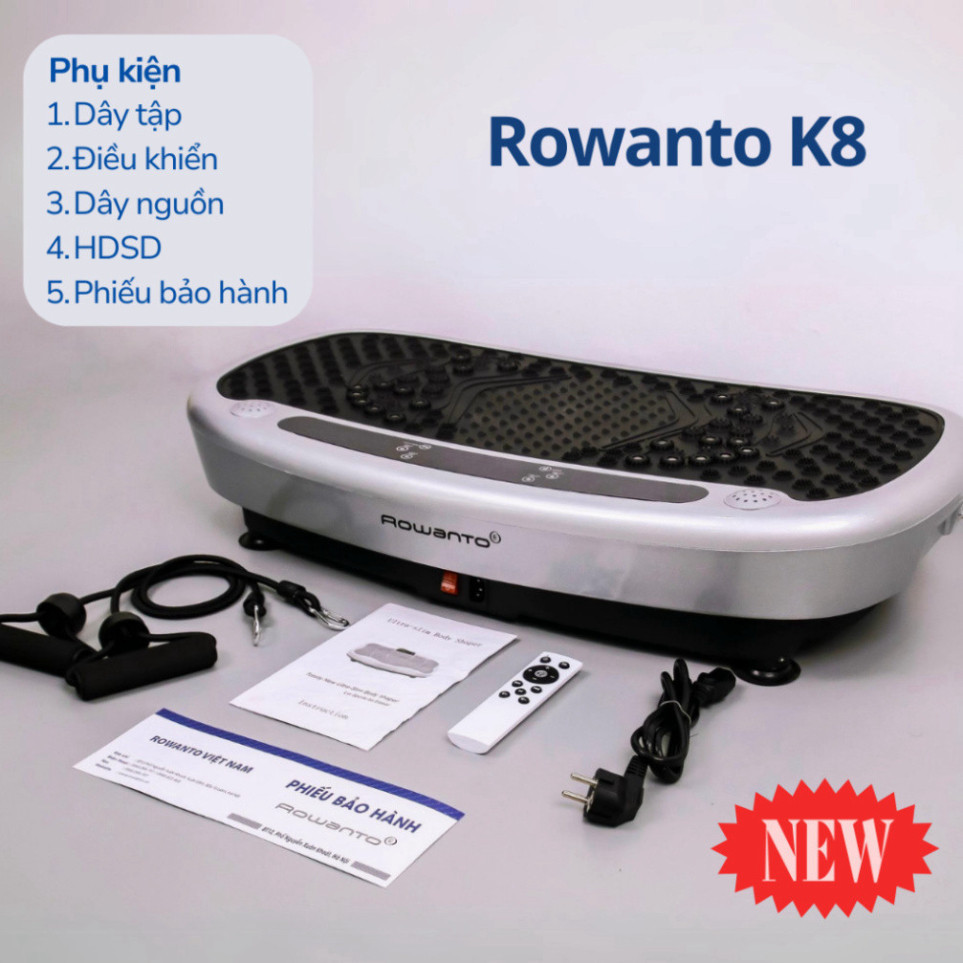 Máy Rung Massage Giảm Cân Tại Nhà ROWANTO K8 Pro Bản Mới Nhất 2024, Máy Tập Thể Dục Tại Nhà Hiệu Quả