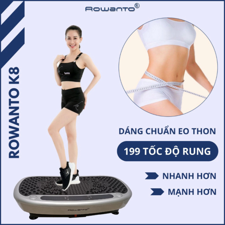 Máy Rung Massage Giảm Cân Tại Nhà ROWANTO K8 Pro Bản Mới Nhất 2024, Máy Tập Thể Dục Tại Nhà Hiệu Quả