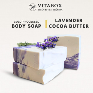 Xà phòng Lavender Bơ Cacao VITABOX Lavender Cocoa Butter handmade soap - xà bông tắm thiên nhiên dịu nhẹ cho da nhạy cảm