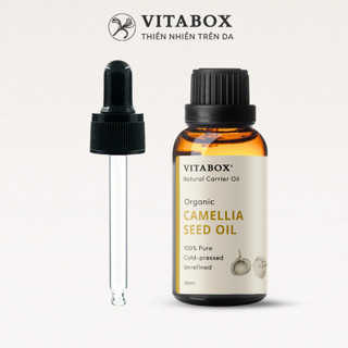 Dầu Hạt Trà Xanh (Organic Camellia Seed) ép lạnh hữu cơ VITABOX - 100% thiên nhiên nguyên chất  pure natural carrier oil