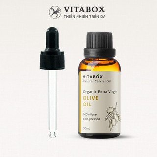 Dầu Ôliu hữu cơ ép lạnh nguyên chất VITABOX - USDA organic extra virgin olive carrier oil - dưỡng tóc và body