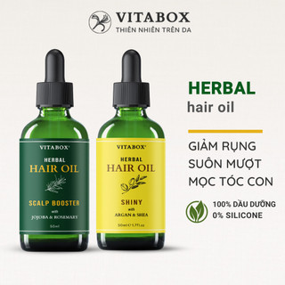 Dầu dưỡng tóc VITABOX Herbal hair oil – cho tóc khô xơ, hư tổn, uốn nhuộm chẻ ngọn, da đầu nhờn ngứa, nhanh mọc tóc con