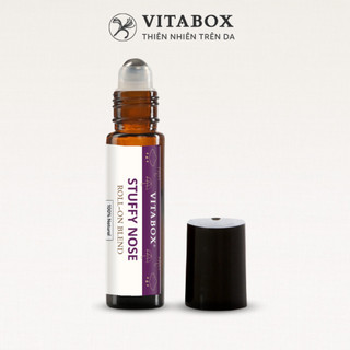 Thanh lăn tinh dầu giảm nghẹt mũi VITABOX - 100% thiên nhiên - 9mL