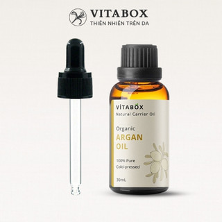 Dầu Argan hữu cơ ép lạnh VITABOX 100% thiên nhiên nguyên chất dùng để dưỡng da, tóc, làm dầu nền - Organic Carrier Oil