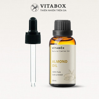 Dầu Hạnh Nhân Hữu Cơ VITABOX nguyên chất ép lạnh dưỡng da và tóc - Sweet Almond carrier oil
