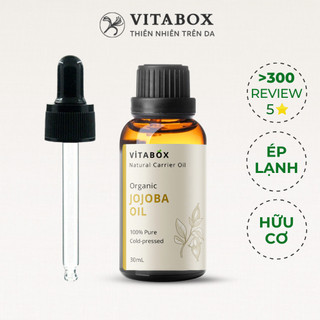 Dầu Jojoba hữu cơ ép lạnh VITABOX 100% thiên nhiên nguyên chất - Pure Organic Carrier Oil