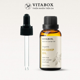 Dầu Nụ Tầm Xuân hữu cơ VITABOX Organic Rosehip oil - Ép Lạnh Nguyên Chất không tinh chế - Carrier Oil